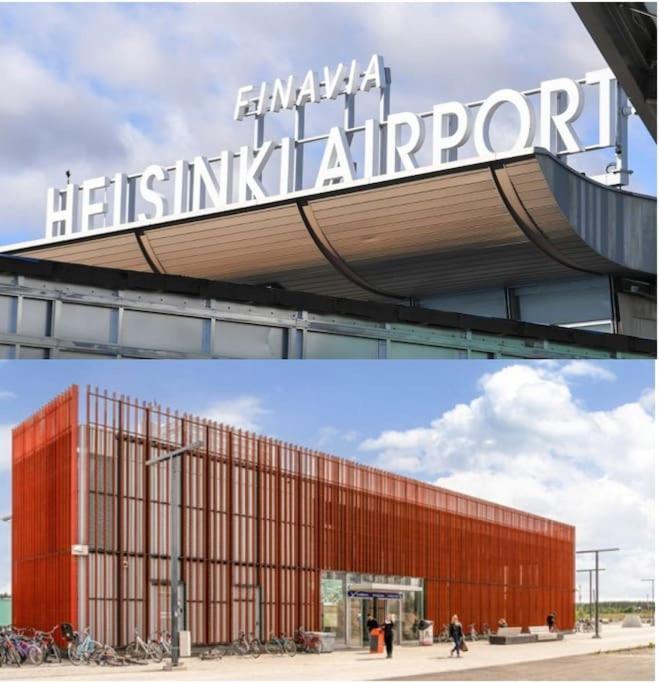 New Studio Blue Near Helsinki Airport In Kivistoe Vantaa Exterior foto